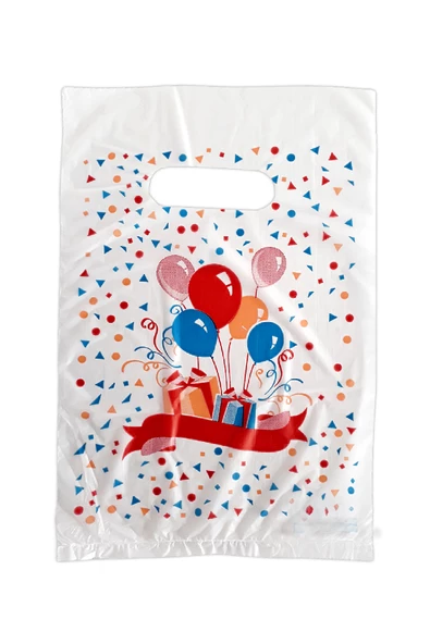 Tiri Store Baskılı Beyaz Karışık Desenli El Geçme Blok Poşet 2 no 26x38  cm 1000 adet - 4