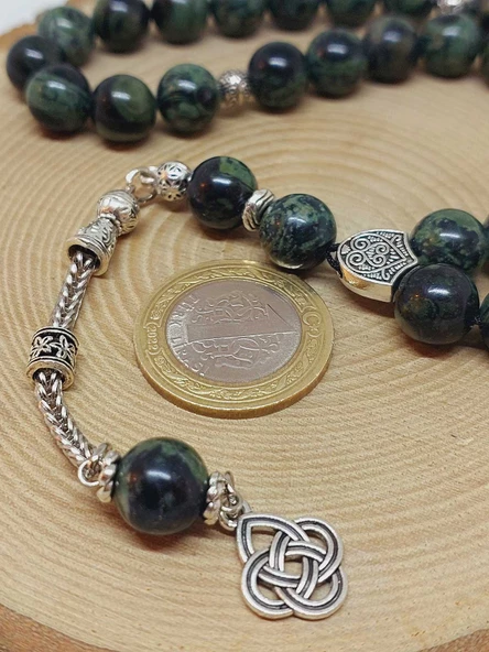 Serpantin (Yılan) Taşı 33lük Tesbih 10mm (23110) - Resim 3