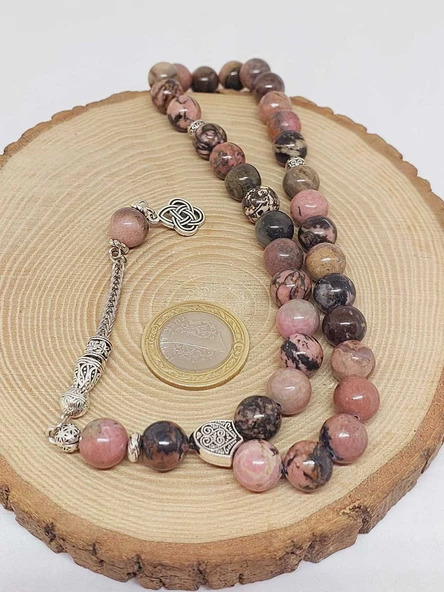 Rodonit Taşı 33lük Tesbih 10mm (36030) - Resim 6