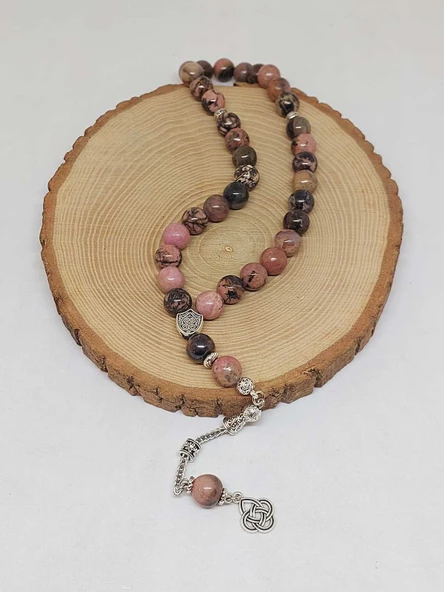 Rodonit Taşı 33lük Tesbih 10mm (36030) - Resim 4