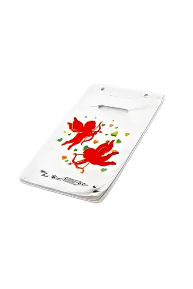 Tiri Store Baskılı Beyaz Karışık Desenli El Geçme Blok Poşet 2 no 26x38  cm 3000 adet - 5