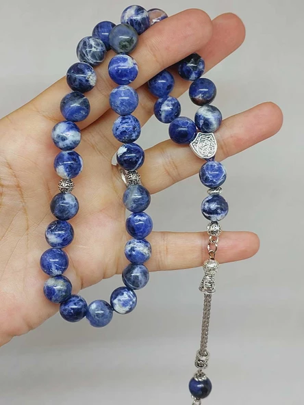 Sodalit Taşı Royal 33lük Tesbih 10mm (36000) - Resim 5