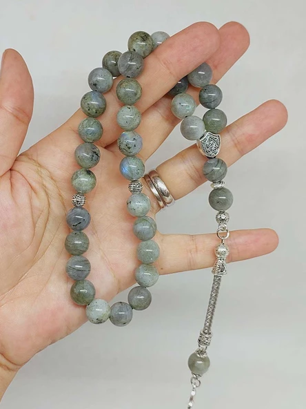 Labradorit Taşı 33lük Tesbih 10mm (9300) - Resim 5