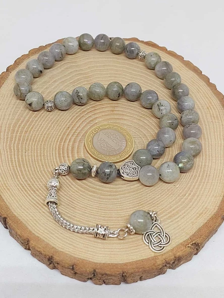 Labradorit Taşı 33lük Tesbih 10mm (9300) - Resim 6