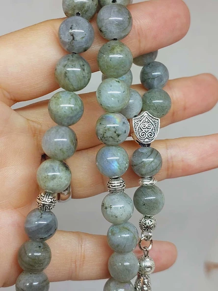 Labradorit Taşı 33lük Tesbih 10mm (9300) - Resim 2