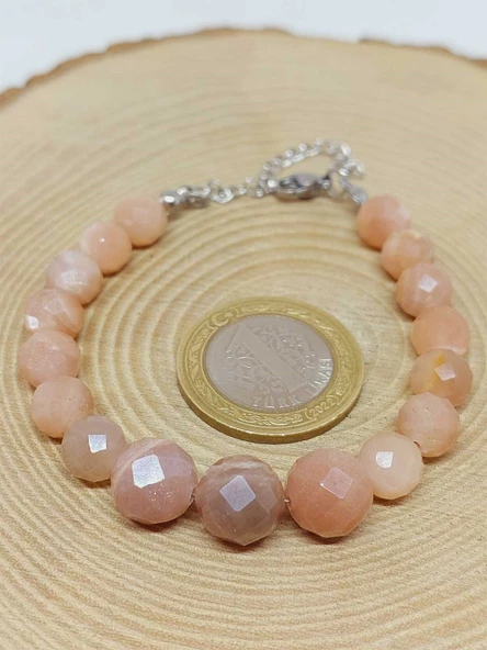 Parlayan Yıldızlar Serisi Güneş Taşı Tasarım Bileklik - Resim 3