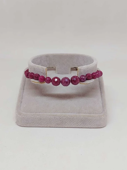 Parlayan Yıldızlar Serisi Yakut Taşı Tasarım Bileklik - 4