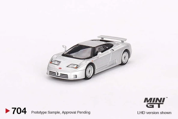 Mini GT 704 Bugatti EB110 GT Grigio Chiaro LHD Model Araba - 2