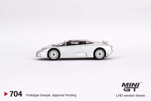 Mini GT 704 Bugatti EB110 GT Grigio Chiaro LHD Model Araba - 3