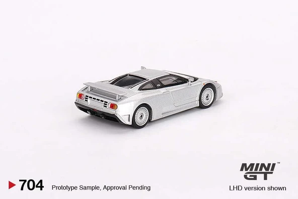 Mini GT 704 Bugatti EB110 GT Grigio Chiaro LHD Model Araba