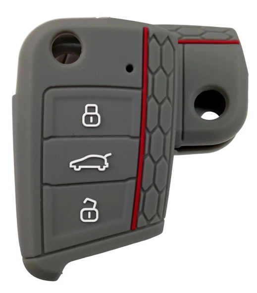 Polo 6 Golf 7 Seat Skoda Octavia A7 MQB Silikon Anahtar Kumanda Kılıfı Oto Anahtarlık Gri ürün görseli 1