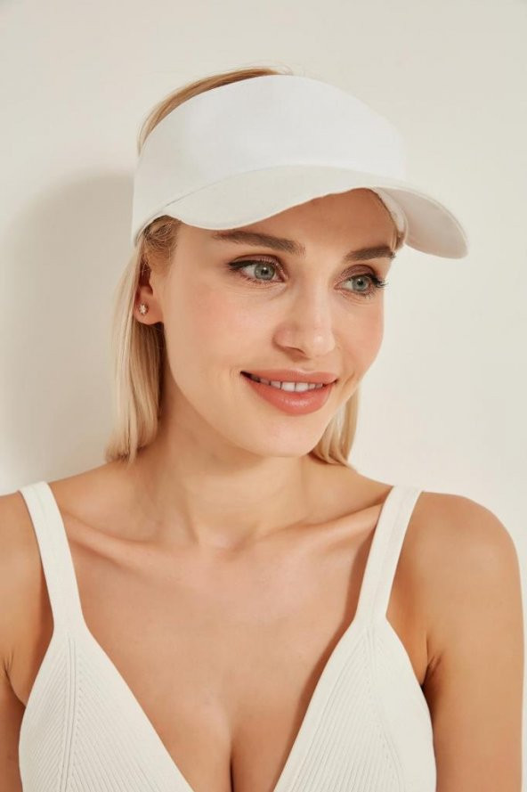 Felice Butik 13363 Beyaz Tenisçi Şapkası - 2