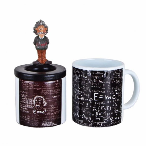 Einstein Biblolu Seramik Kalemlik Einstein Kupa