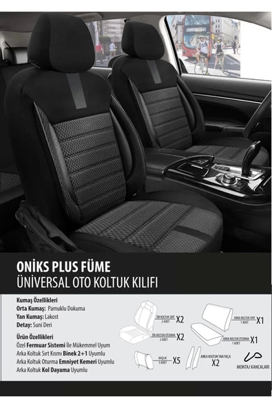 Jeep Grand Cherokee Koltuk Kılıfı Oniks Plus Füme