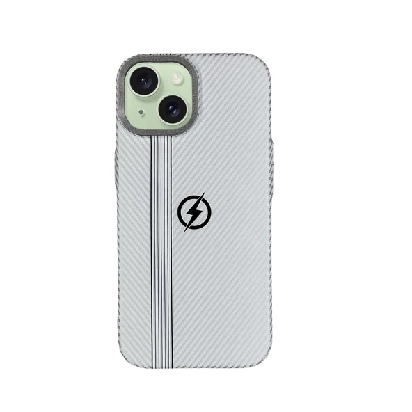 İphone 15  Carbon Magsafe Case Beyaz (134134)