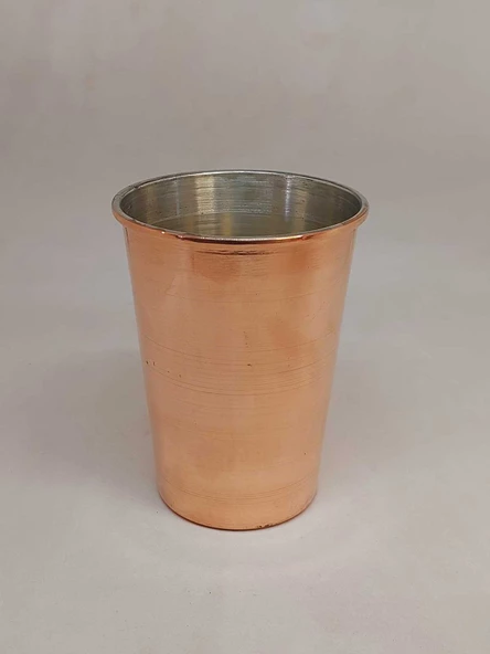 Otantik El Yapımı Desensiz Bakır Bardak (55538) - 5