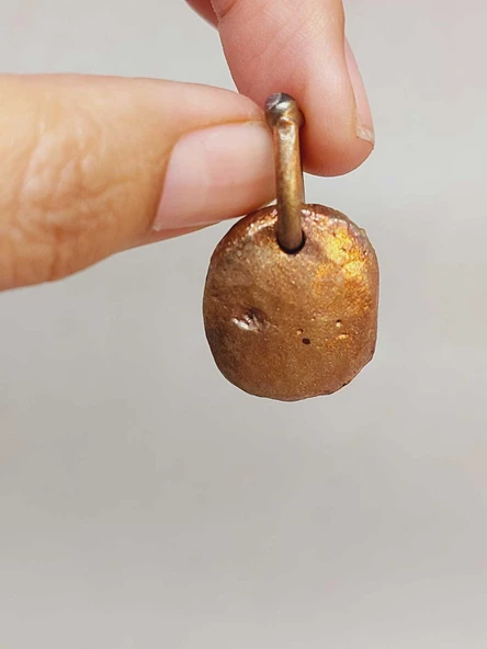 Otantik El Yapımı Doğal Şekilli Bakır Kolye Ucu - 9