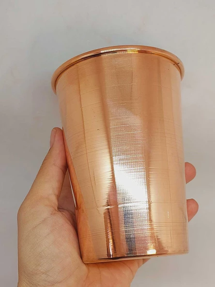 Otantik El Yapımı Desensiz Bakır Bardak (55538) - 4