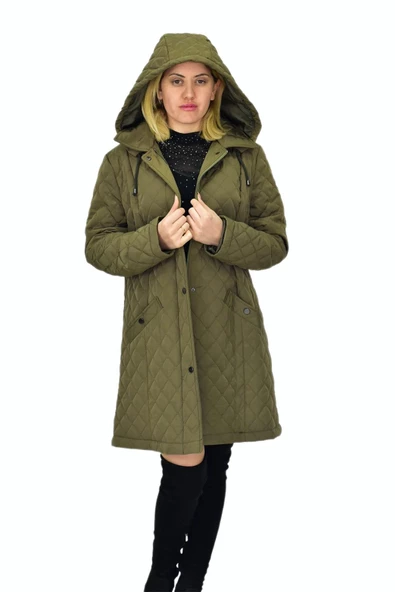 Kadın Kapitone Kapüşonlu Mont BGL-ST04062 ürün görseli