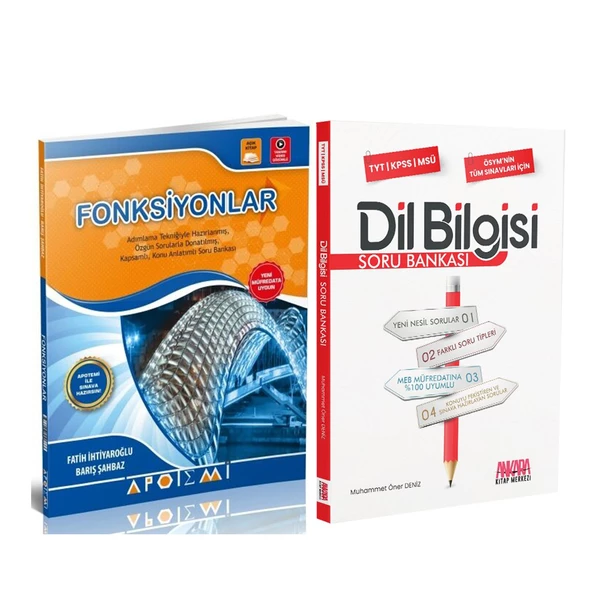 Apotemi Fonksiyonlar ve AKM Dil Bilgisi Soru Bankası Seti 2 Kitap