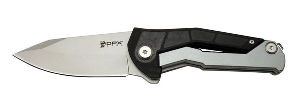 DpxGear Sugga 915B BK Siyah & Beyaz Kamp / Outdoor Çakı 17,5cm - Yarı Otomatik, Kemerlikli, Kutulu