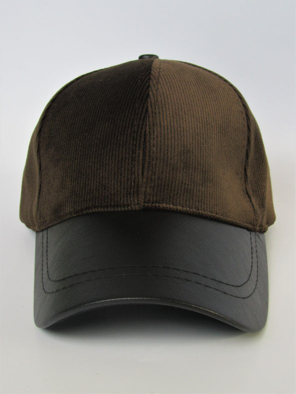 salarticaret kahverengi kadife şapka ünisex model ayarlanabilir