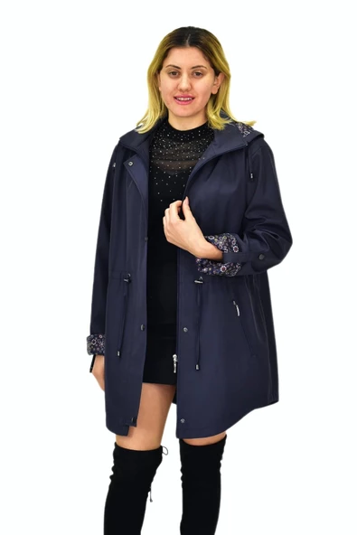 Kadın Mevsimlik Kapüşonlu Mont BGL-ST04063 - Resim 3