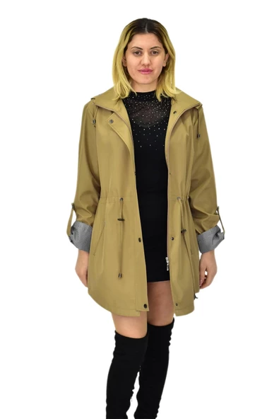 Kadın Mevsimlik Kapüşonlu Mont BGL-ST04063 - Resim 4