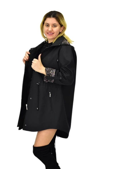 Kadın Mevsimlik Kapüşonlu Mont BGL-ST04063 - Resim 6