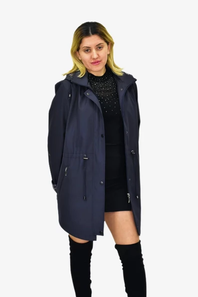 Kadın Mevsimlik Kapüşonlu Mont BGL-ST04063 - Resim 7