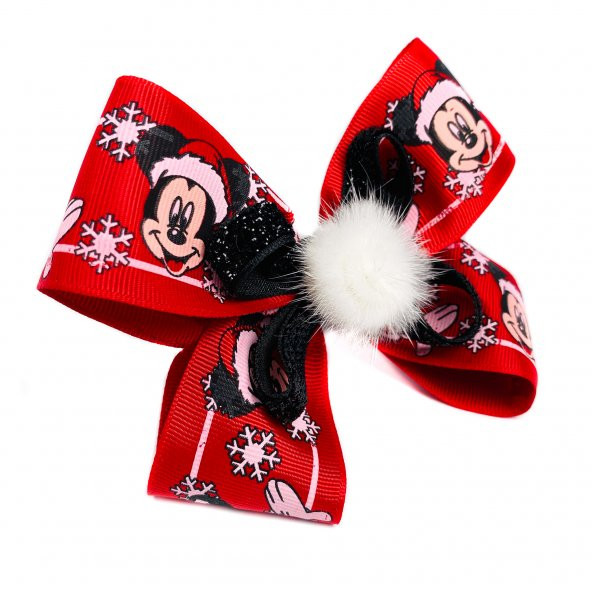 Yeniyıl Hediyesi Mickey Mouse Fiyonk Yılbaşı Tokası  Çocuk Ve Yetişkin İçin Toka - 3