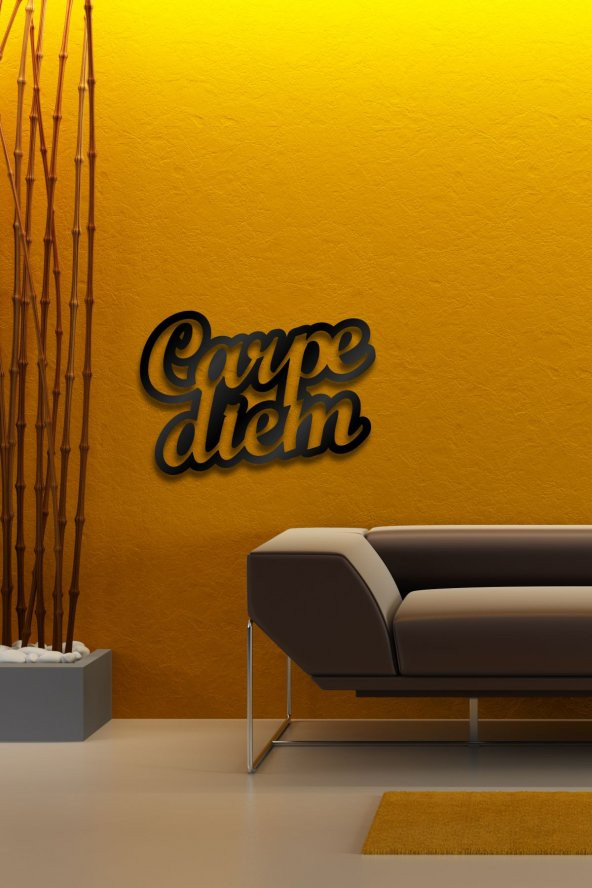 Carpe Diem "Seni Seviyorum" 5mm  Ahşap Dekor Duvar Yazısı