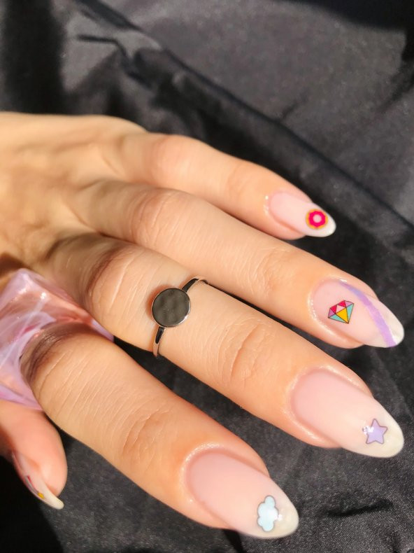 Unicorn Tırnak Dövmesi, Tırnak Tattoo, Nail Art, Tırnak Sticker - 2