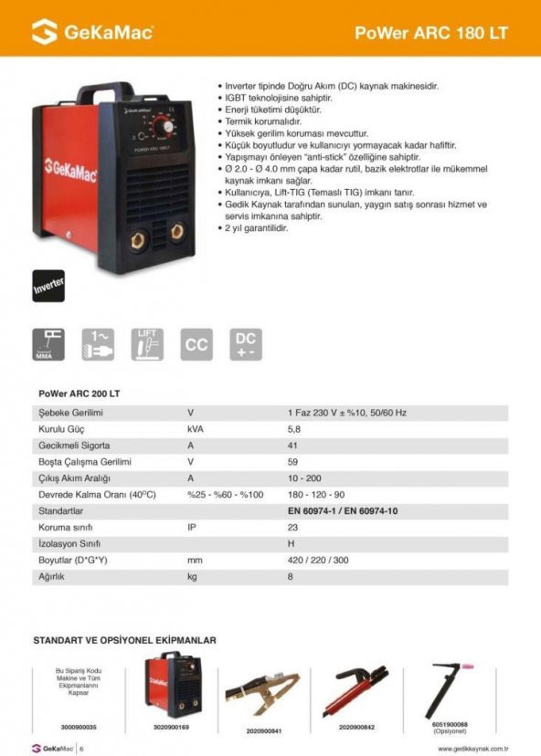 Power ARC 180 LT İnverter 160 Amper Kaynak Makinası - 4