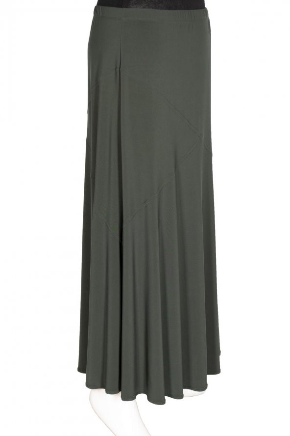 Hesna Kadın Bensu Sandy Penye Çapraz M. Astarsız Haki Etek - 3