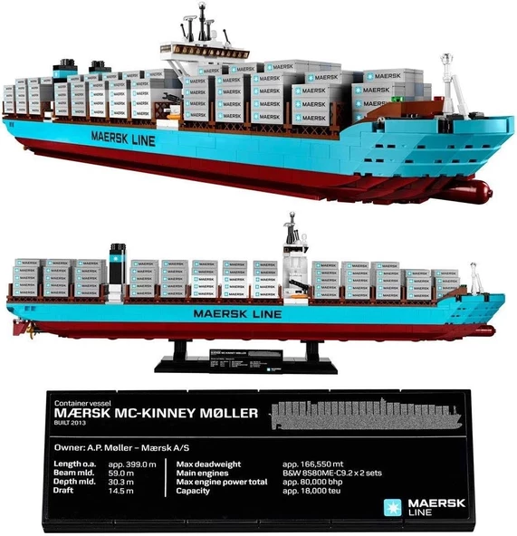 LEGO 10241 Creator Maersk Line Triple E Konteyner Ship / Konteyner Gemisi - 2