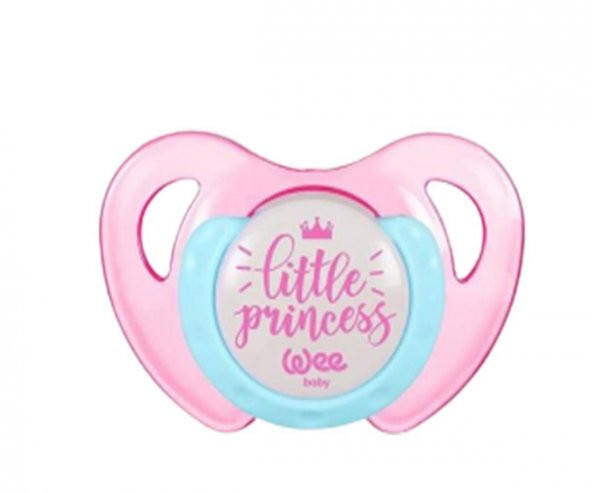 Wee Baby 0-6 Ay Desenli Kelebek Damaklı Silikon Emzik No:1 - Pembe