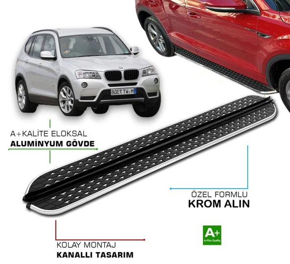 BMW X3 2010 2011 2012 2013 2014 2015 2016 2017 YAN BASAMAK ürün görseli 1