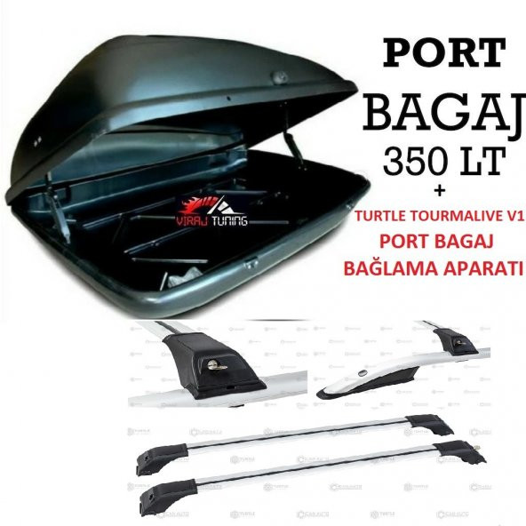 DACIA SANDERO STEPWAY 2007-2012 ARAÇ ÜSTÜ PORT BAGAJ + TURTLE V1 ARA ATKI PORT BAGAJ BAĞLAMA APARATI