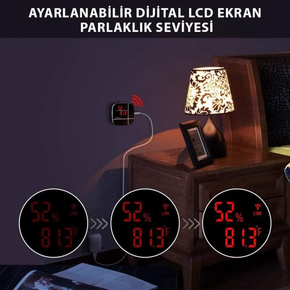 ThermoPro TP90 WiFi App Kontrollü Sıcaklık ve Nem Termometresi - 6