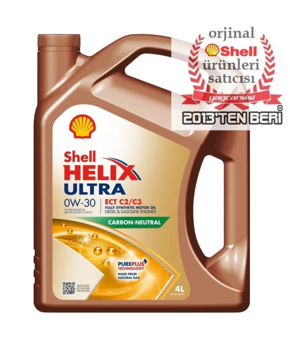 SHELL HELİX ULTRA ECT C2/C3 0W30 4 L-VW 504 00/507 00-MB 229.52