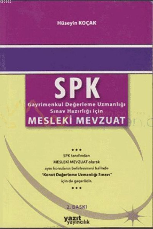 Spk Gayrimenkul Değer. Uz. Mesleki Mevzuat -yazıt