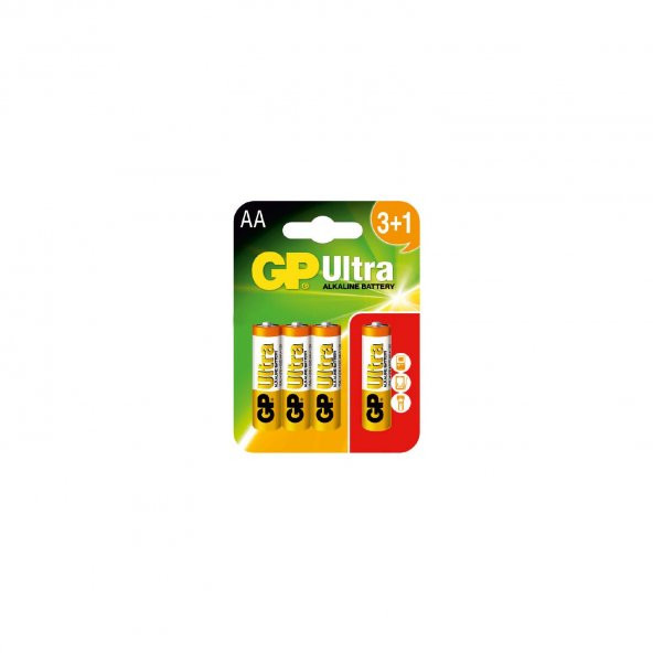 GP Ultra Alkalin 4lü (3+1) AA Boy Kalem Pil (GP15AU3/1) - 1