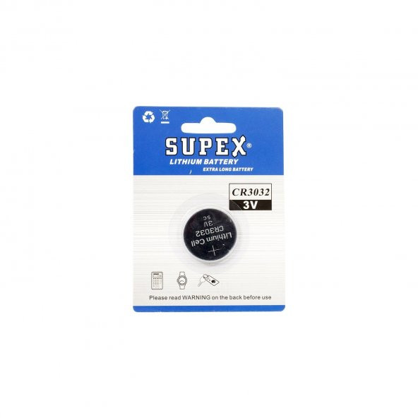 Supex CR3032 3V Lityum Pil 1li