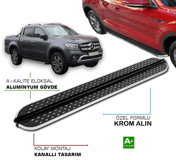 MERCEDES X-CLASS 2017 2018 2019 2020 2021 2022 2023 2024 2025 YAN BASAMAK ürün görseli 1