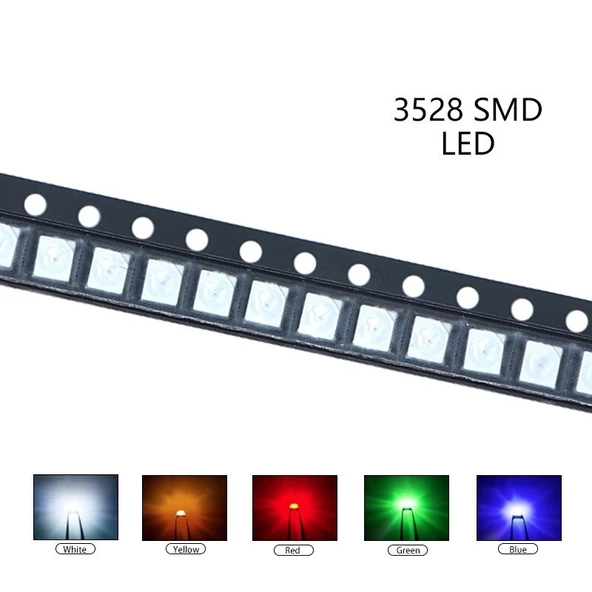 10 Adet - 3528 Smd Led, Elektronik Entegre ve Devreler için - 5