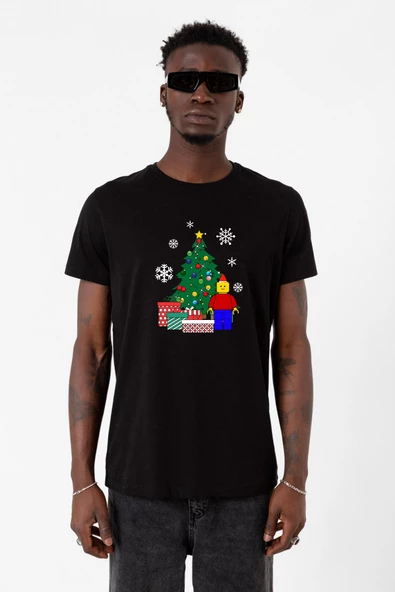 Lego Man Christmas Siyah Erkek Tshirt - 2