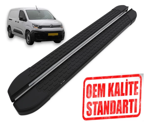 BERLİNGO ''UZUN ŞASE'' 2019 2020 2021 2022 2023 2024 ARACA ÖZEL NEVADA SİYAH YAN BASAMAK ürün görseli 1