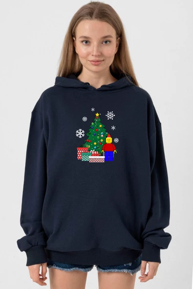 Lego Man Christmas Lacivert Kadın 3ip Kapşonlu - 2