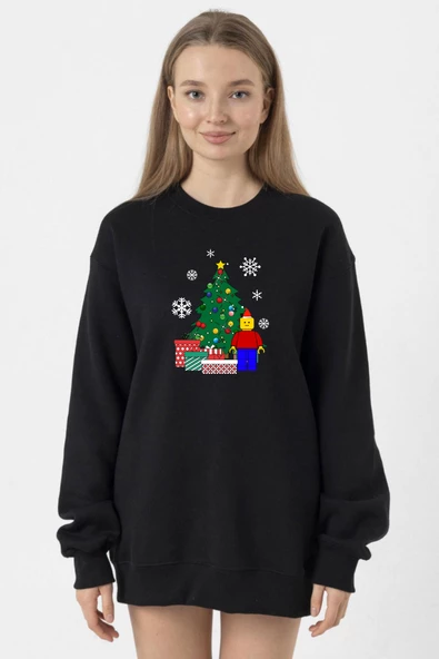 Lego Man Christmas Siyah Kadın 2ip Sweatshirt - 2